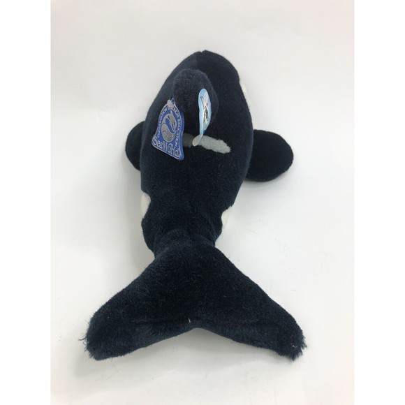 Vintage Sea World Shamu Orca Whale Plush Stuffed Animal 15 Inch - Picture 3 of 10